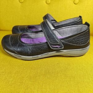 DANSKO Hadley Black Leather Mary Jane Flats Slingback Women's Shoe Sz 7.5-8 EU38